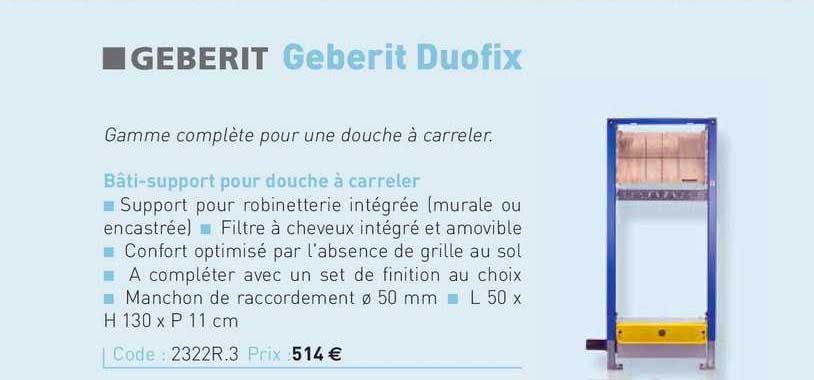 bâti-support pour douche à carreler