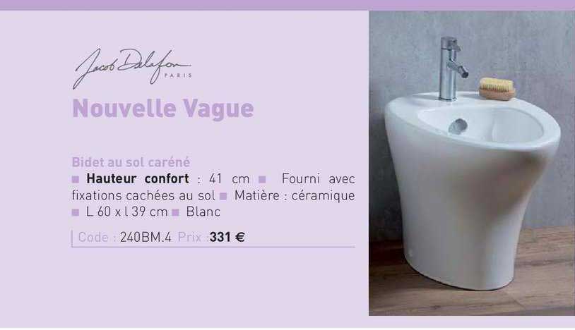 bidet au sol caréné nouvelle vague