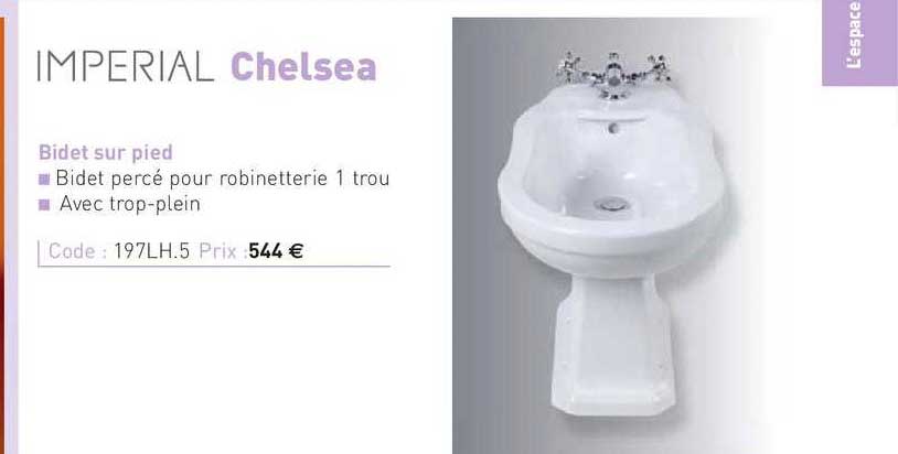 bidet sur pied chelsea