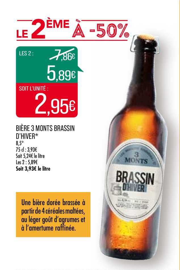 bière 3 monts brassin d'hiver le 2ème à -50%