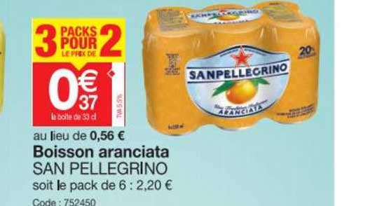 boisson aranciata  san pellegrino