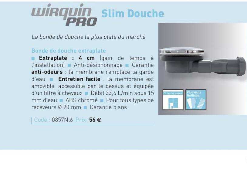 Bonde De Douche Extraplate
