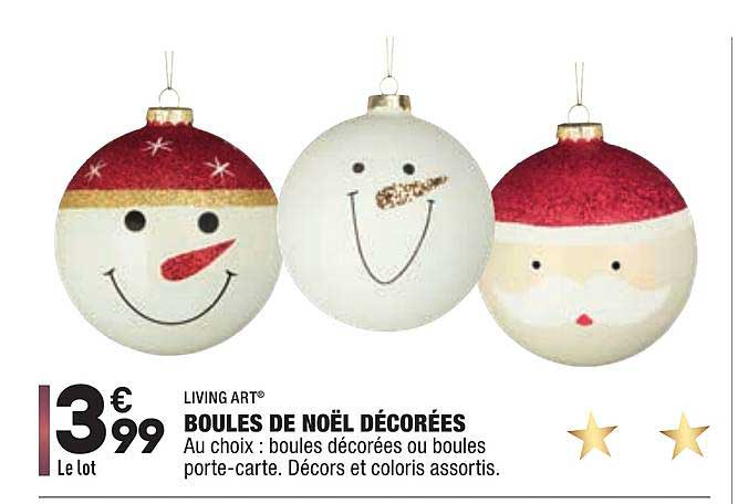 boules de noël décorées living art