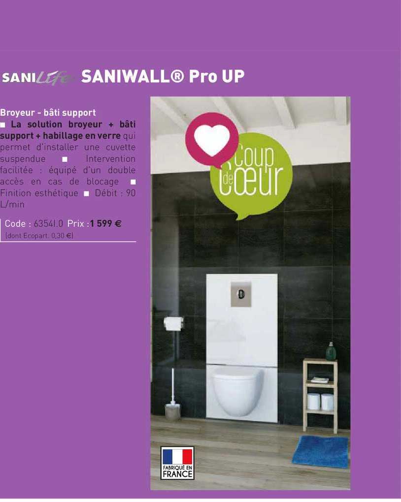 broyeur bâti-support saniwall pro up