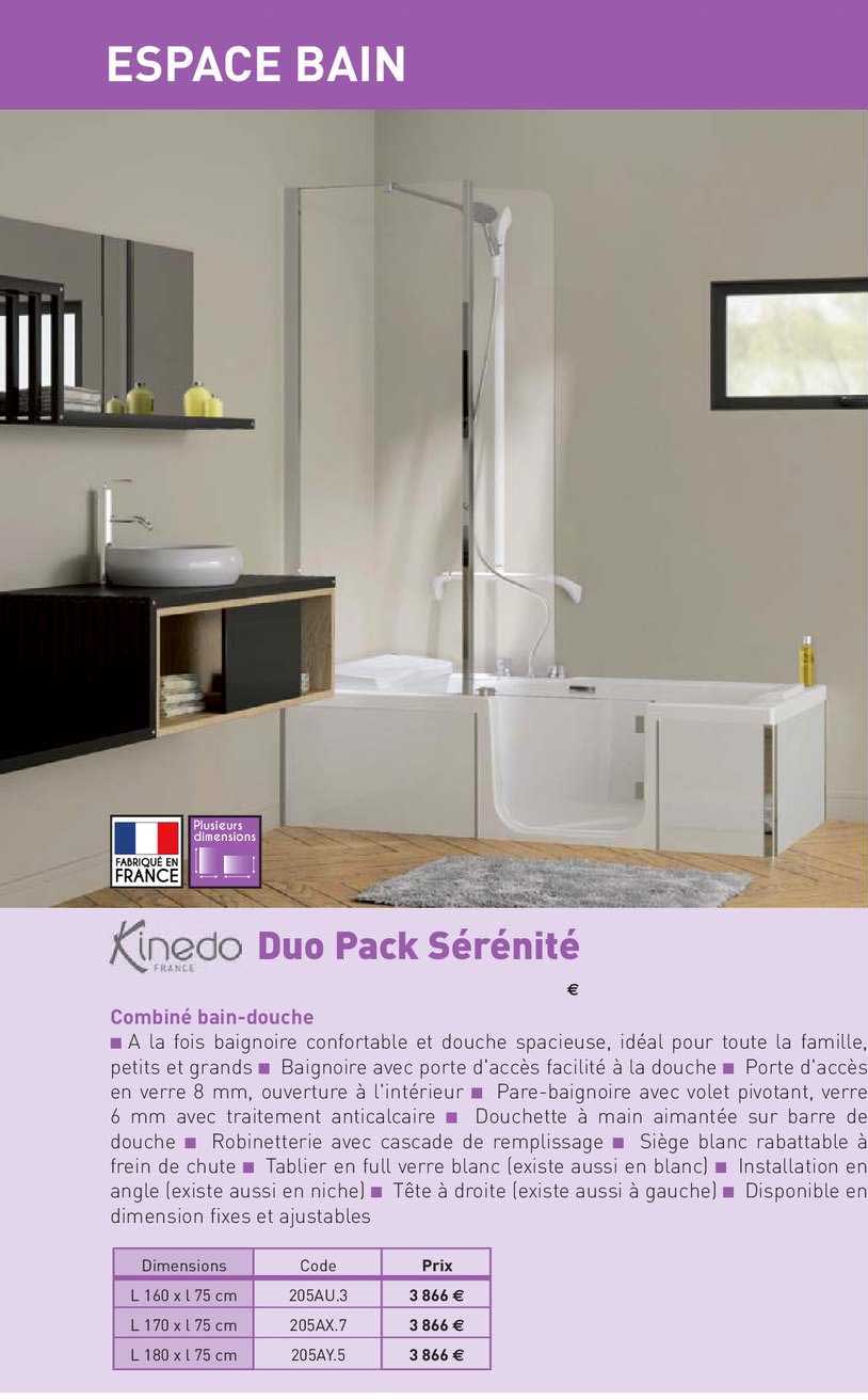 cabiné bain-douche duo pack sérénite