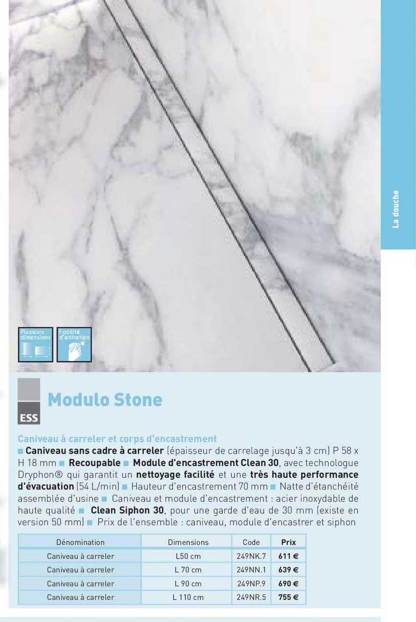 caniveau à carreler et corps d'encastrement