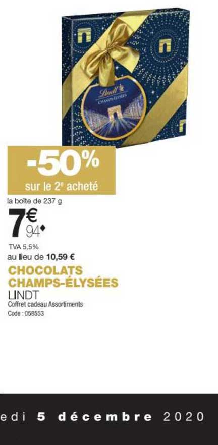 chocolats champs-élysées lindt