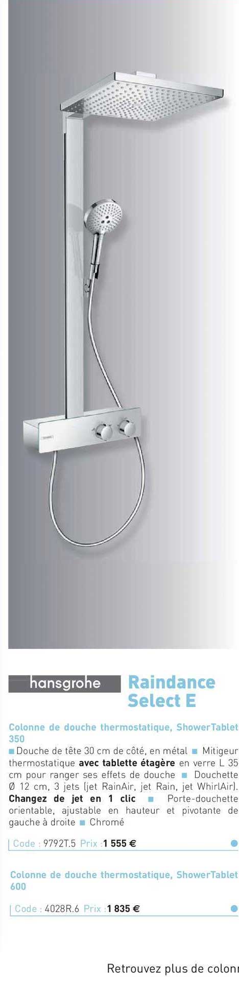 colonne de douche thermostatique, shower tablet 350