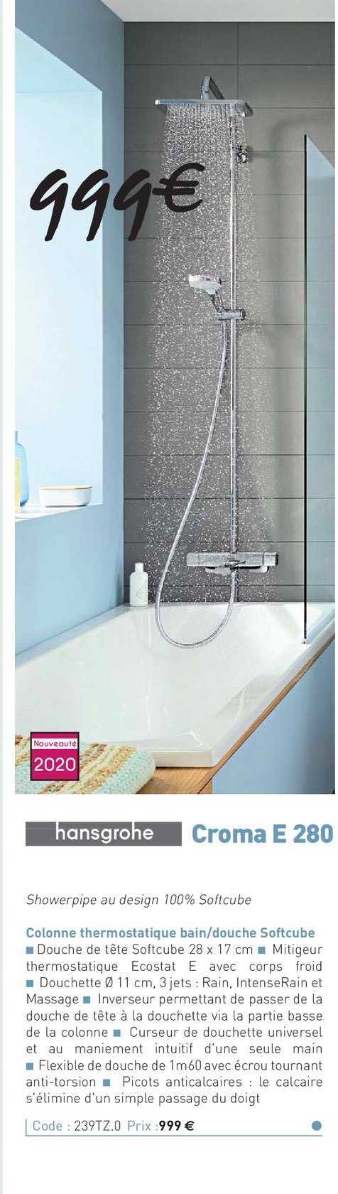 colonne thermostatique bain-douche softcube
