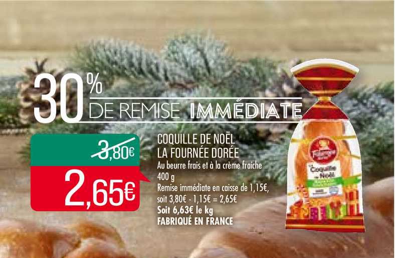 coquille de noël la fournée dorée