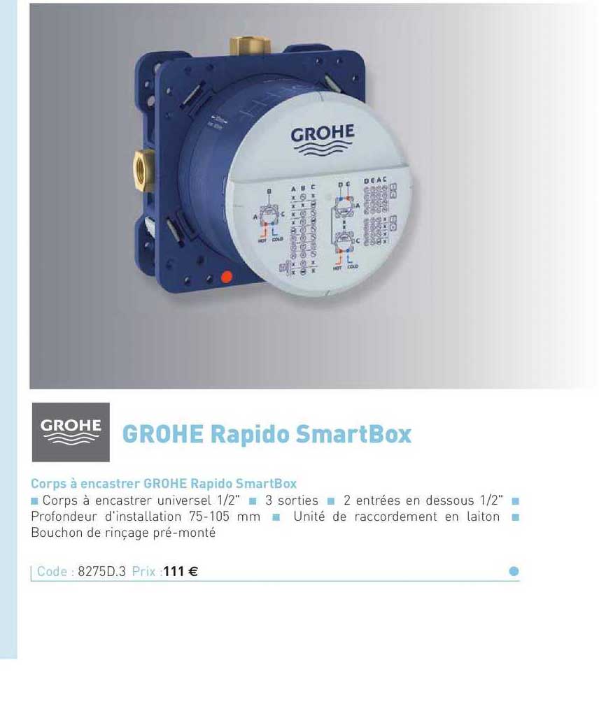 corps à encastrer grohe rapido smartbox