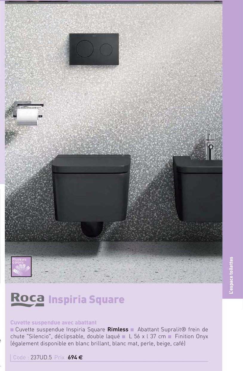 cuvette suspendue avec abattant