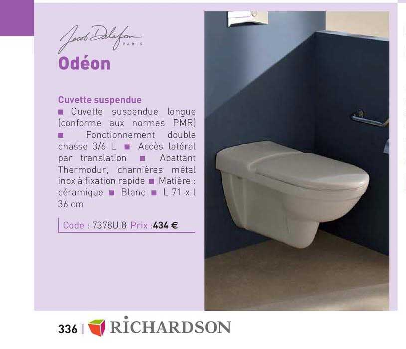 cuvette suspendue odéon