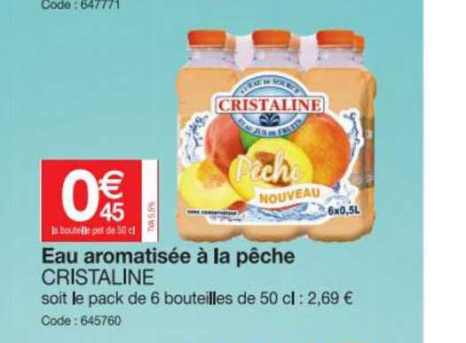 Eau Aromatisée à La Pêche Cristalline