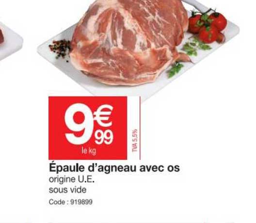 épaule d'agneau avec os