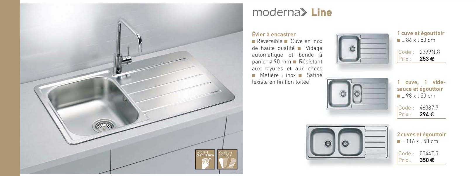 évier à encastrer line