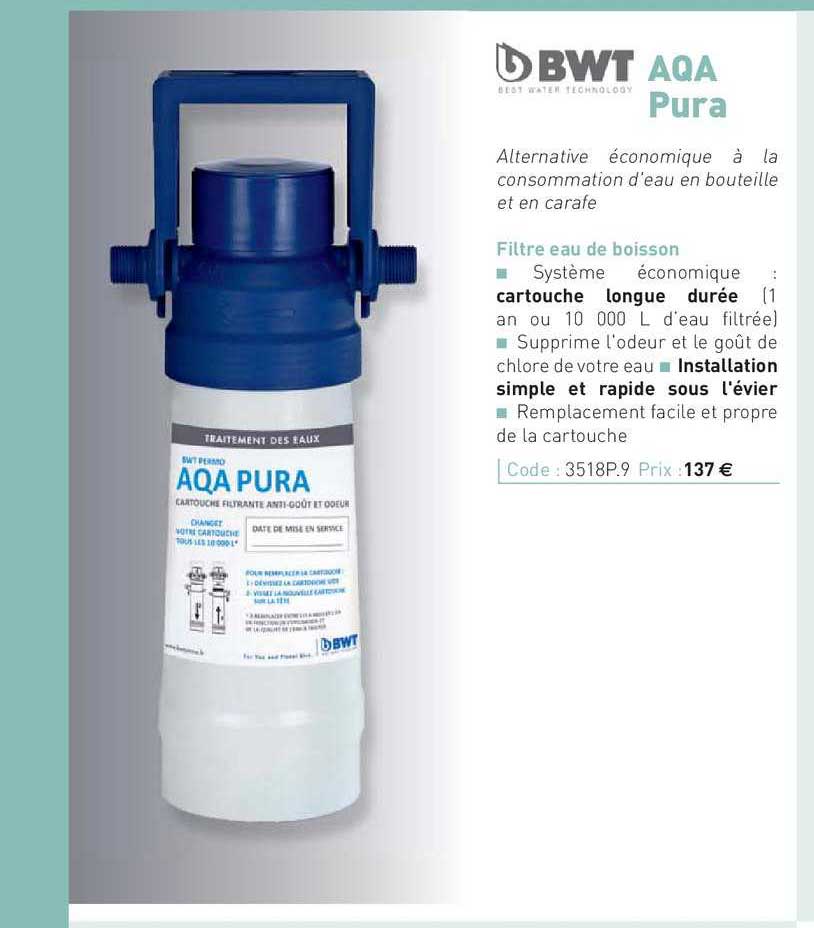 filtre eau de boisson aqa pura