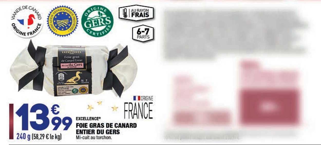 Foie Gras De Canard Entier Du Gers Excellence