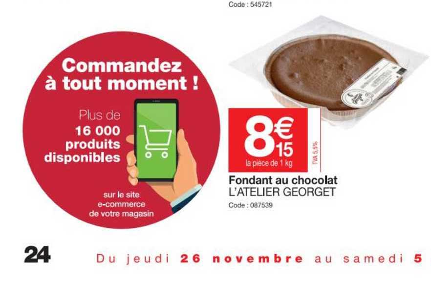 fondant au chocolat l'atelier georget