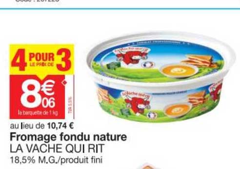 fromage fondu nature la vache qui rit