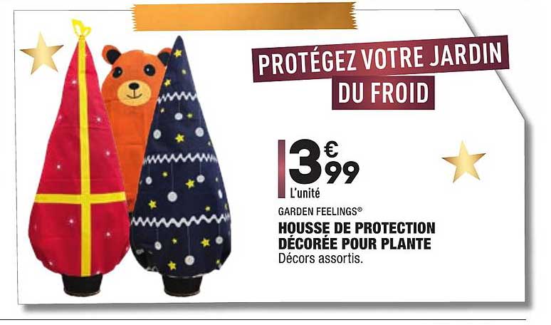 housse de protection décorée pour plante garden feelings