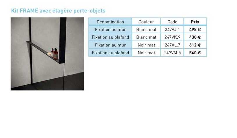 kit frame avec étagère porte objets