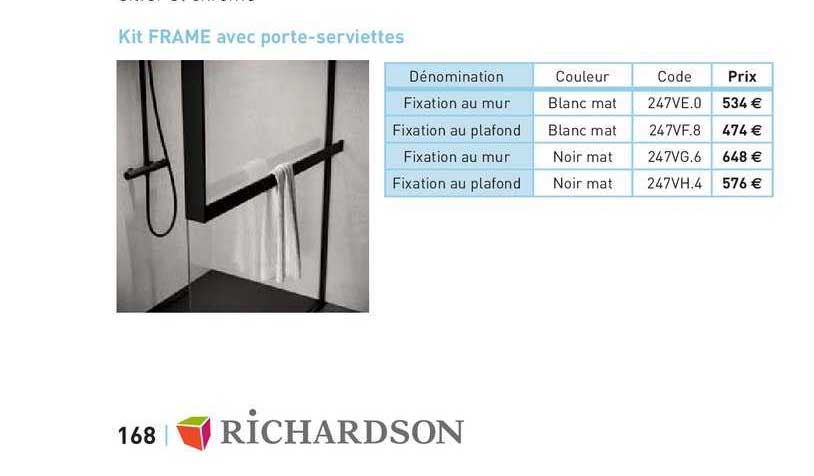 kit frame avec porte-serviettes