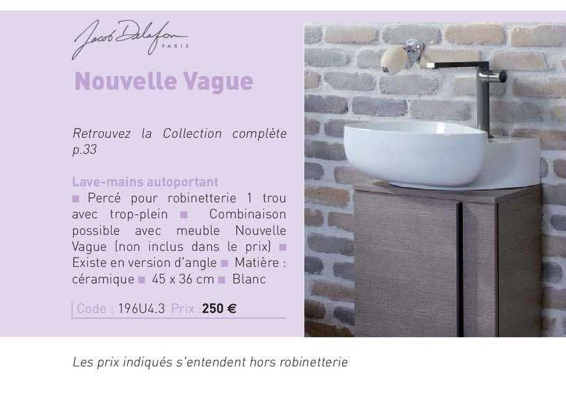 lave-mains autoportant nouvelle vague