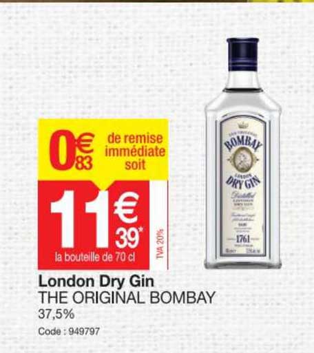 London Dry Gin The Original Bombay