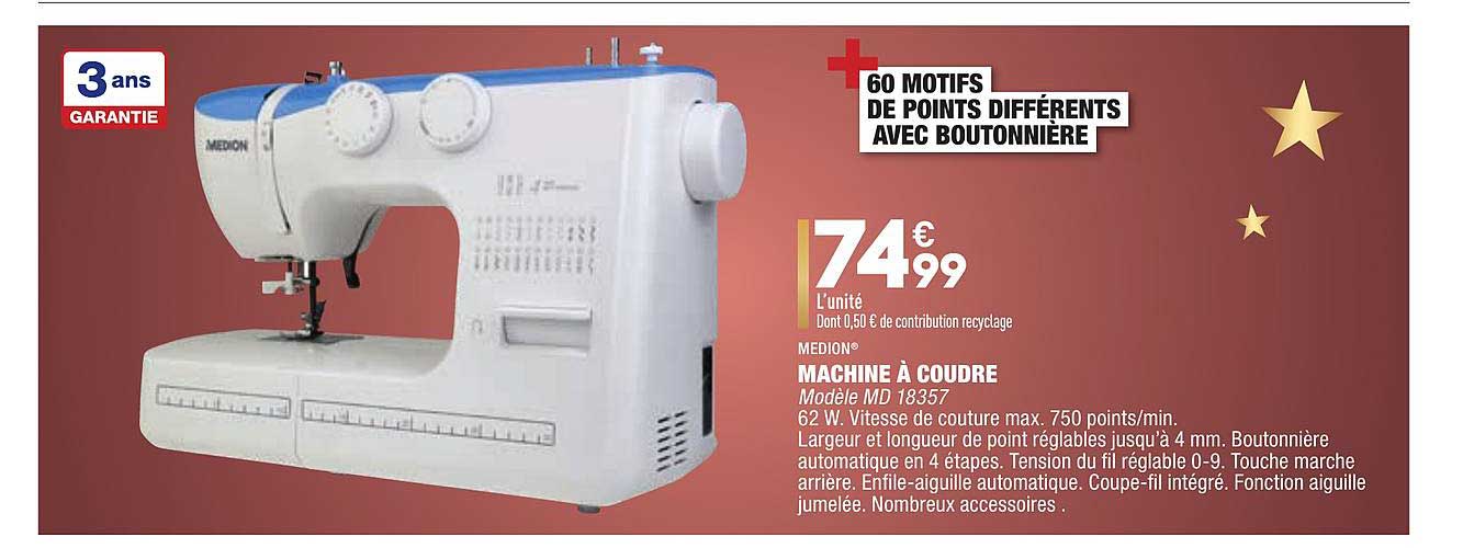 machine à coudre medion