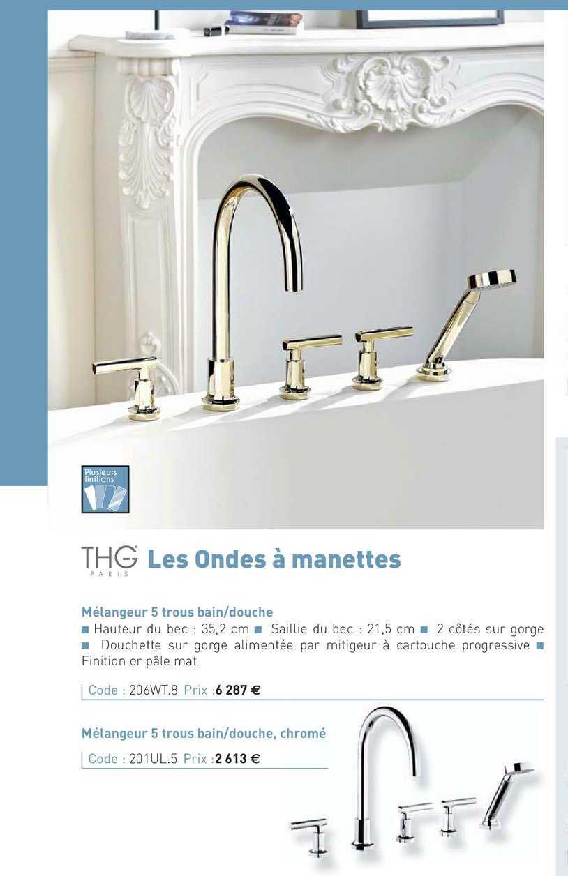 mélangeur 3 trous bain-douche