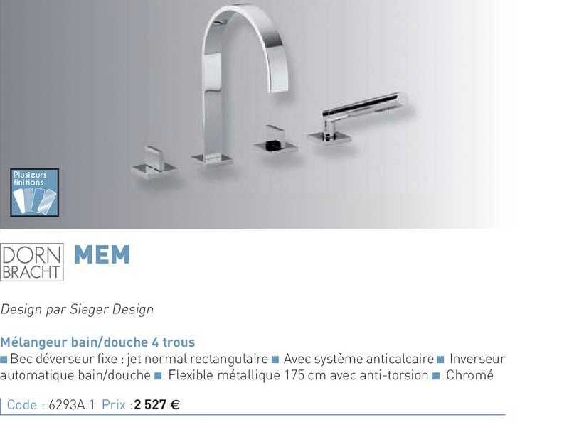 mélangeur bain-douche 4 trous