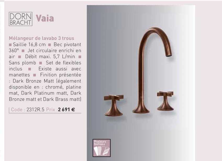 mélangeur de lavabo 3 trous