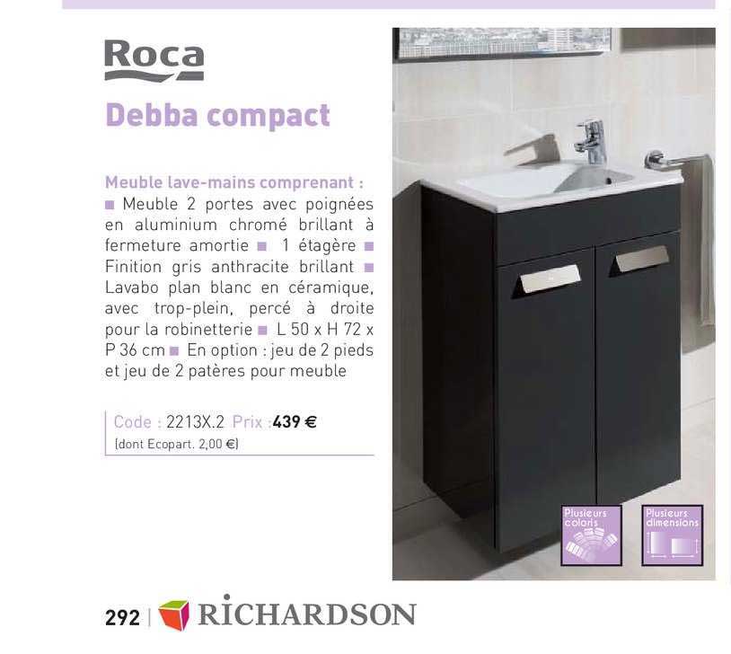 meuble lave mains debba compact