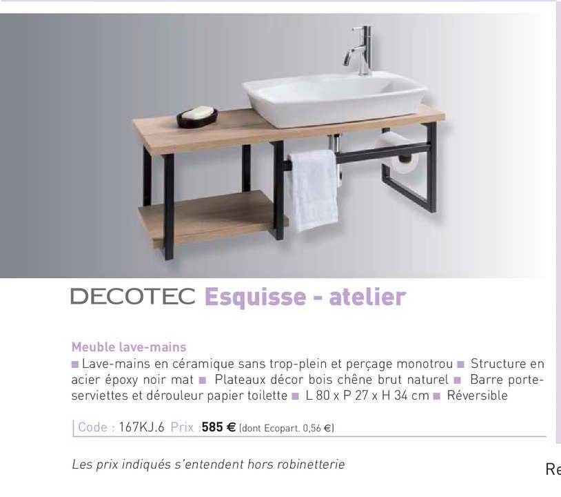meuble lave mains esquisse - atelier