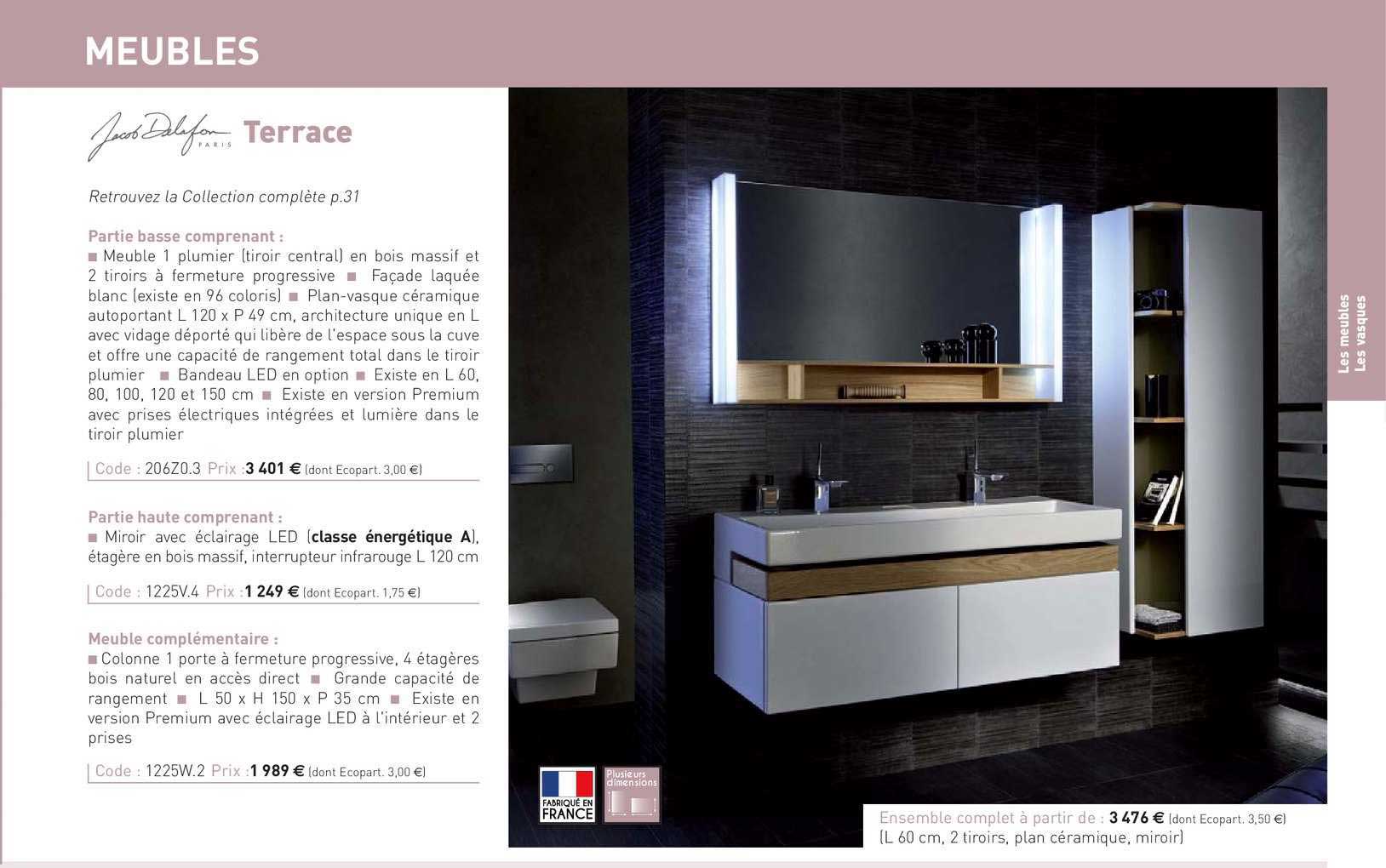 meubles terrace jacob delafon