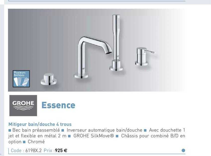 mitigeur bain-douche 4 trous