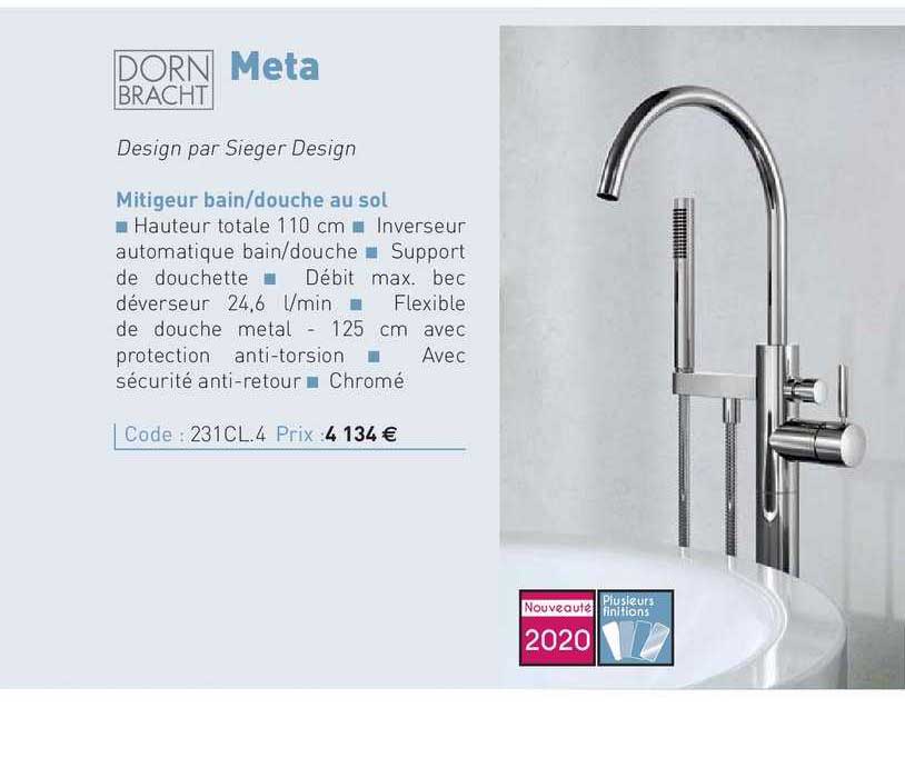 mitigeur bain-douche au sol  dornbracht