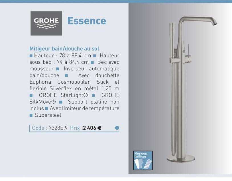 mitigeur bain-douche au sol