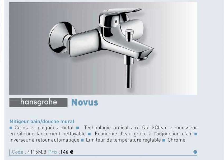 mitigeur bain-douche mural