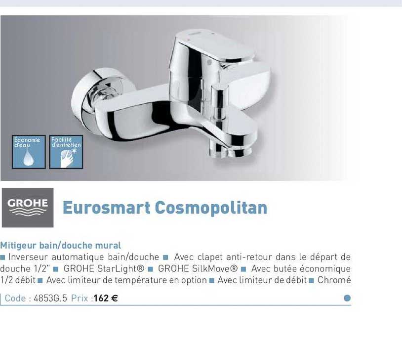 mitigeur bain-douche mural