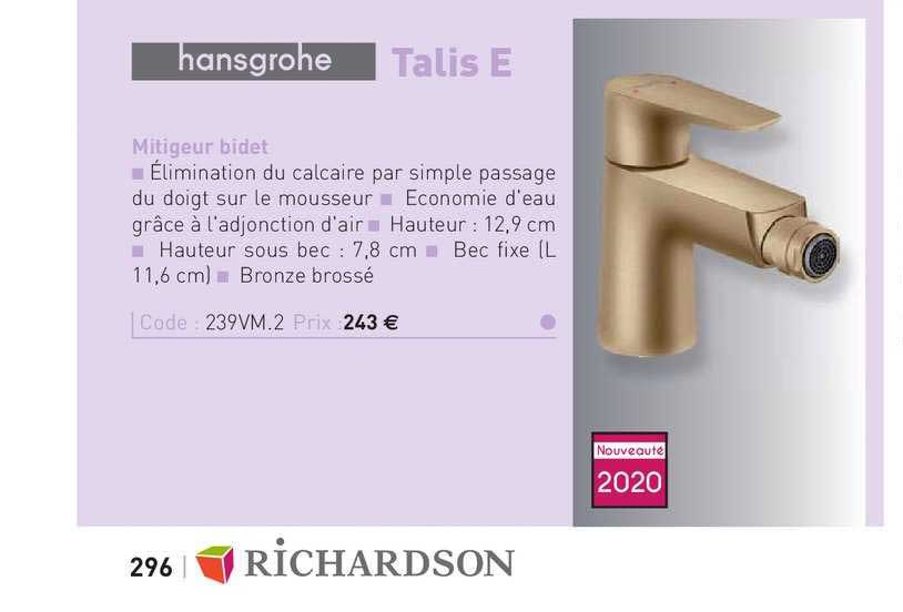 mitigeur bidet talis e