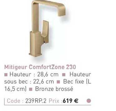 mitigeur comfortzone 230