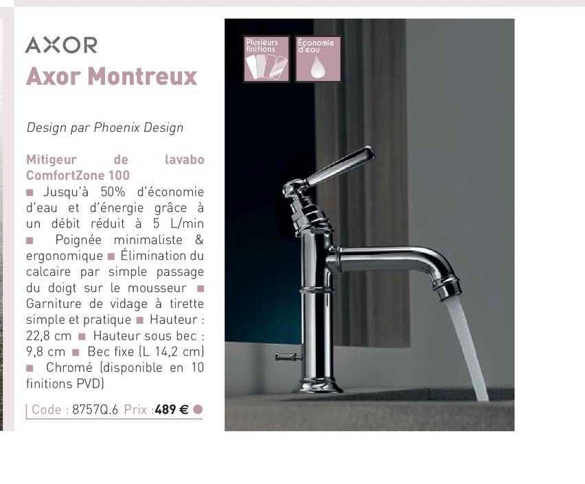 mitigeur de lavabo comfortzone 100