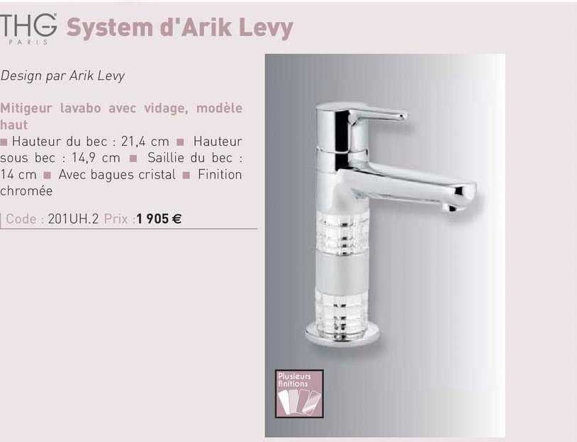 mitigeur lavabo avec vidage, modèle haut