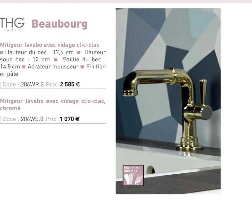 mitigeur lavabo avec vidage cli-clac