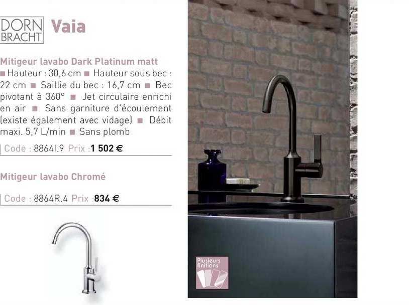 mitigeur lavabo dark platinum matt