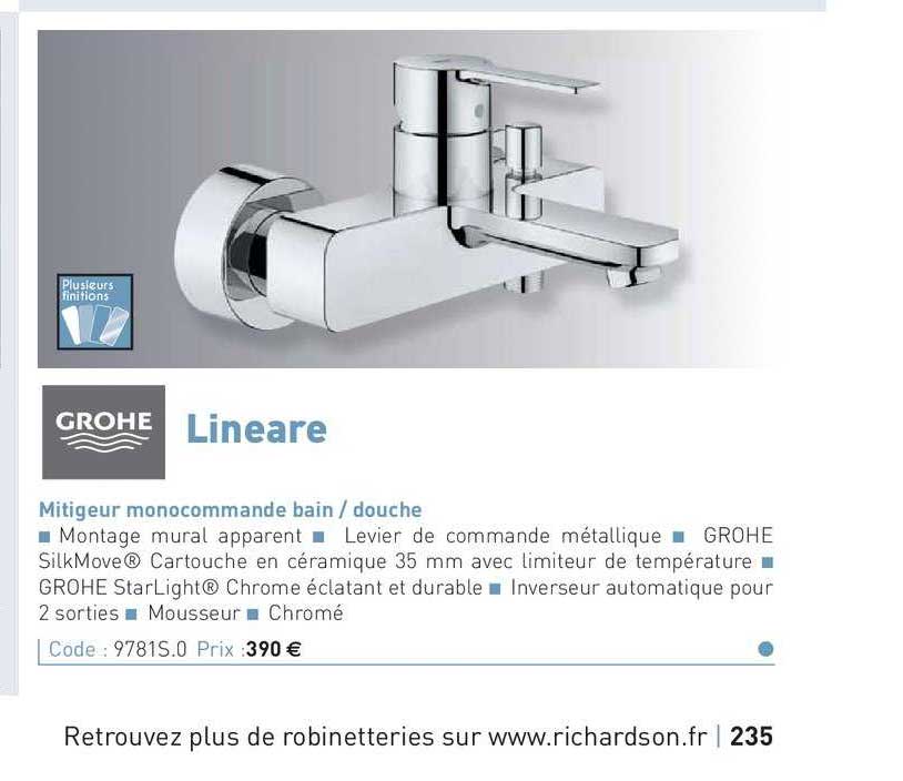 Mitigeur Monocommande Bain - Douche