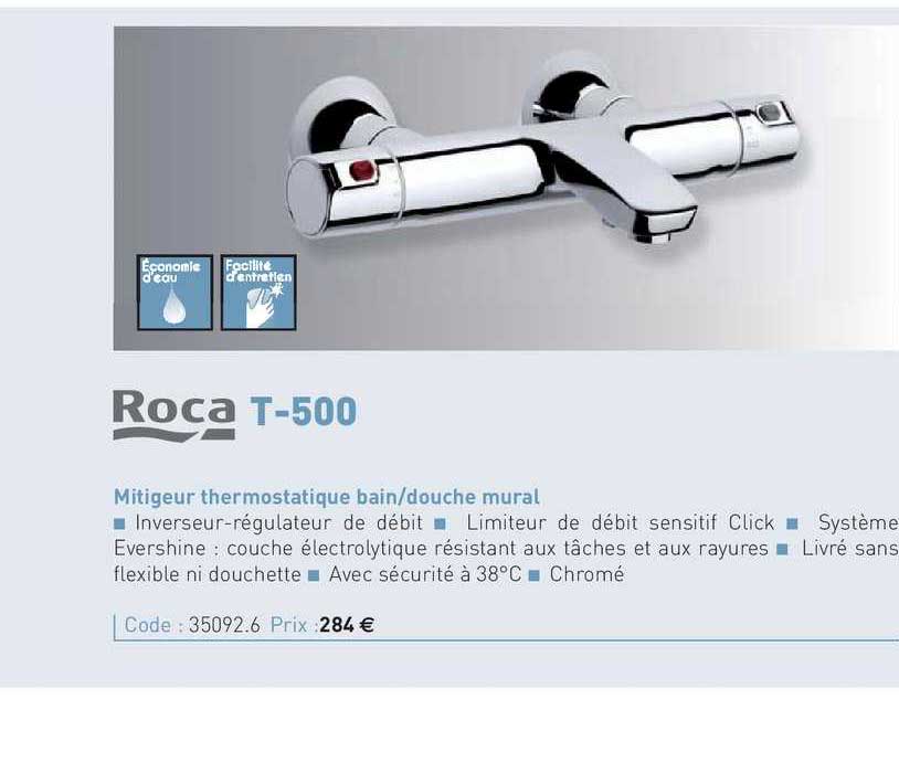 mitigeur thermostatique bain-douche mural