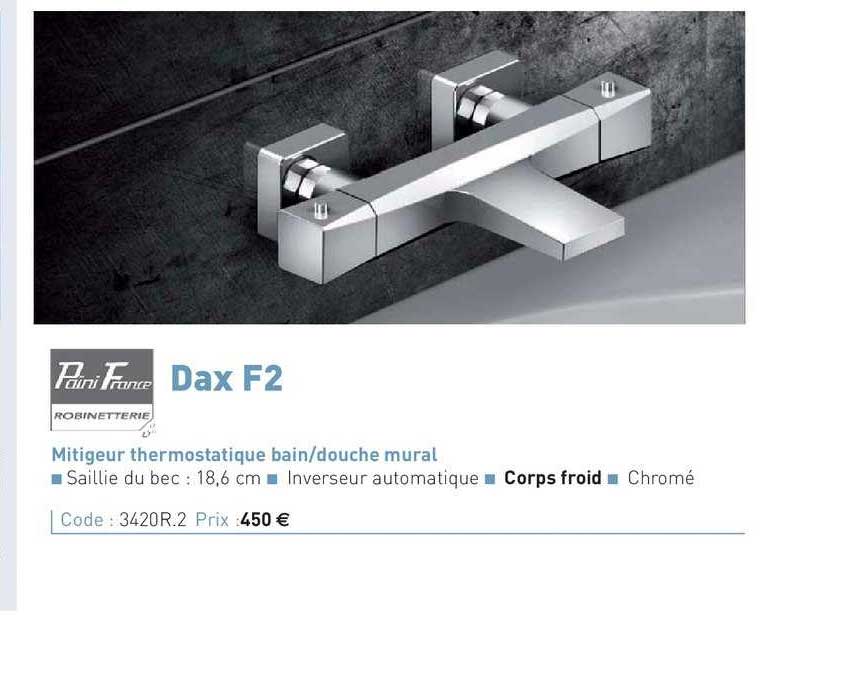 mitigeur thermostatique bain-douche mural